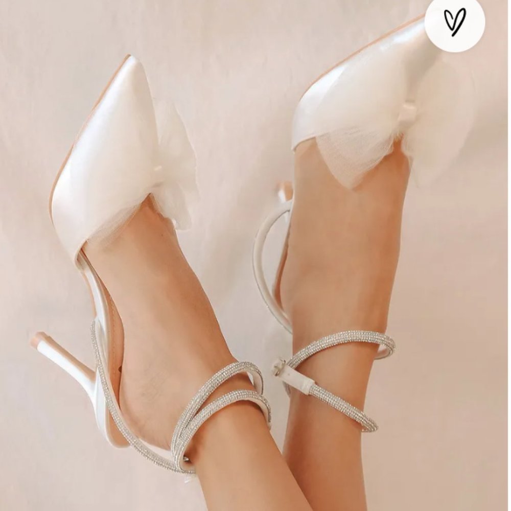 Lulu Wedding Shoes, Size 10, White